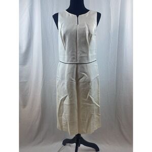 JM Studio By‎ John Meyer White Black Accent Sleeveless Dress Women's Size 6